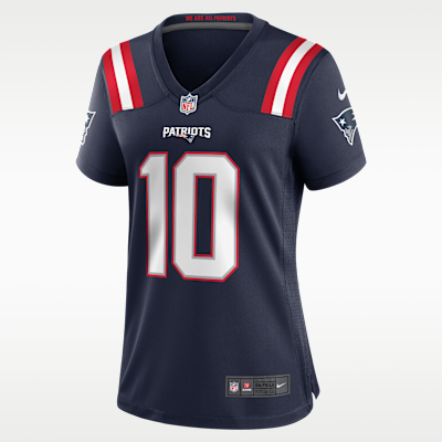 Jersey Nike de la NFL Game para mujer Drake Maye New England Patriots