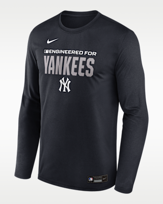Мужская футболка New York Yankees Authentic Collection Team Issue Nike Dri-FIT MLB Long-Sleeve