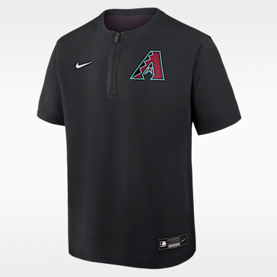 Arizona Diamondbacks Authentic Collection Men's Nike Dri-FIT MLB 1/4-Zip Short-Sleeve Windshirt