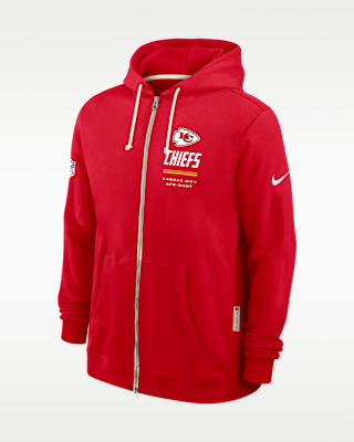 Мужское худи Kansas City Chiefs Sideline Standard Issue Nike Dri-FIT NFL Full-Zip Hoodie