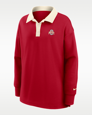 Женские  Ohio State Academic Nike Dri-FIT Oversized Long-Sleeve Polo