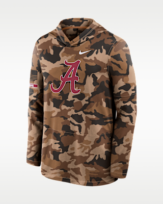 Мужские  Alabama 2026 Military Appreciation Nike Dri-FIT College Long-Sleeve Hooded Top