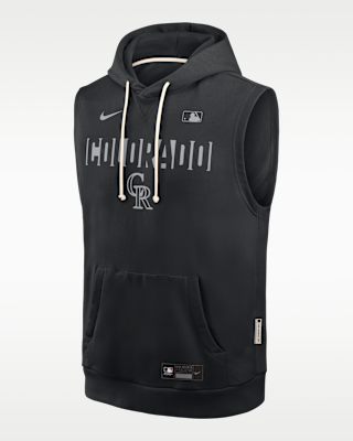 Мужское худи Colorado Rockies Authentic Collection Standard Issue Nike Dri-FIT MLB Sleeveless Pullover Hoodie