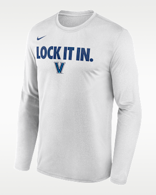 Мужская футболка Villanova 2026 On-Court Bench Nike Dri-FIT College Long-Sleeve