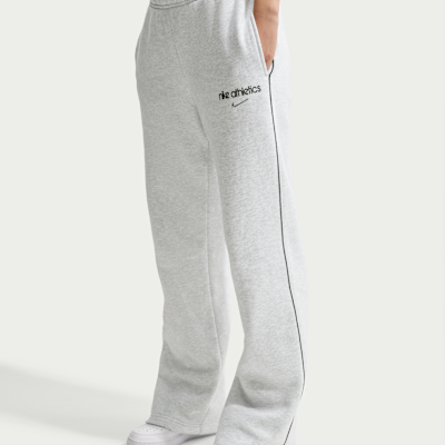 Nike Studio Fleece Orta Kalınlıkta Normal Belli Açık Paçalı Kadın Eşofman Altı görsel 2