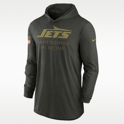 New York Jets Salute to Service Sideline Men’s Nike Dri-FIT NFL Long-Sleeve Hooded Top