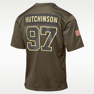 Aidan Hutchinson Detroit Lions Salute to Service Big Kids’ Nike NFL Game Jersey
