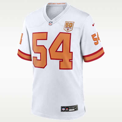 Jersey de juego Nike de la NFL para hombre de Lavonte David de los Tampa Bay Buccaneers de la 50.ª temporada
