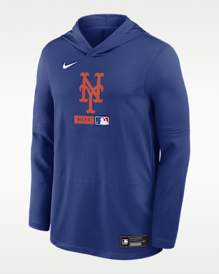 Мужские  New York Mets Authentic Collection Nike Dri-FIT MLB Long-Sleeve Hooded Top
