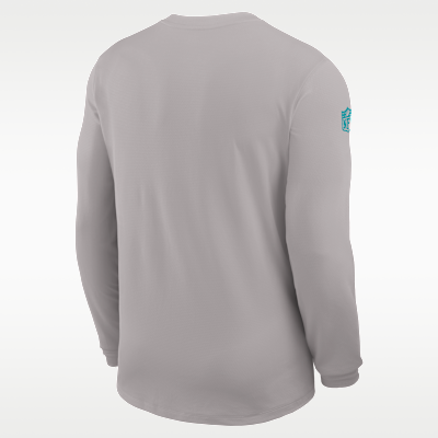 Miami Dolphins Sideline Coach Men's Nike Dri-FIT NFL Long-Sleeve Top