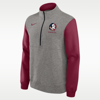 Florida State Club Men's Nike College 1/2-Zip Crew