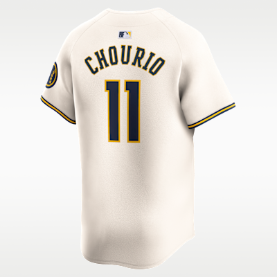 Jersey Nike Dri-FIT ADV de la MLB Limited para hombre Jackson Chourio Milwaukee Brewers