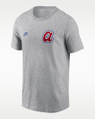 Мужская футболка Atlanta Braves Cooperstown 2-Hit Large Logo Nike MLB