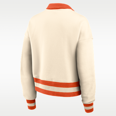 Clemson Legacy Women's Nike College Cropped 1/4-Zip Crew