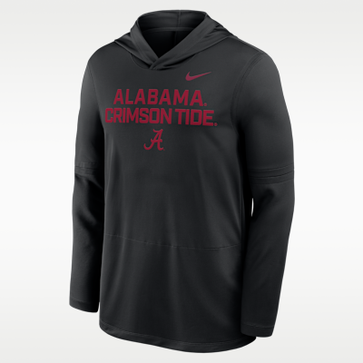Playera de manga larga universitaria Nike Dri-FIT con gorro para hombre Alabama Sideline
