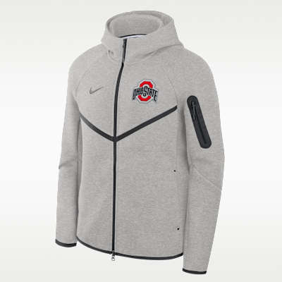 Chamarra universitaria Nike con gorro de cierre completo para hombre Ohio State Tech Fleece Windrunner