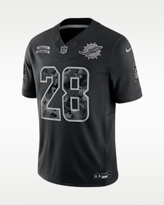 Мужские джерси De'Von Achane Miami Dolphins Salute to Service Nike Dri-FIT NFL Limited Jersey