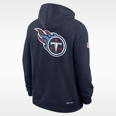 Sudadera con gorro Nike Dri-FIT de la NFL de cierre completo para hombre Tennessee Titans Utility Player Sideline