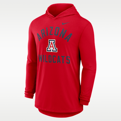 Playera de manga larga con gorro universitaria Nike Dri-FIT para hombre Arizona Campus Arch
