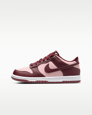 Кроссовки Nike Dunk Low для малышей dark team red/echo pink/белый/темно-красный