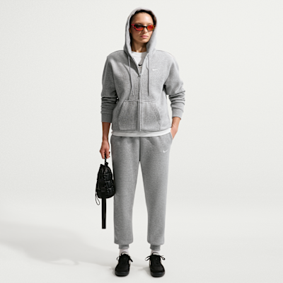 Nike Studio Fleece Orta Kalınlıkta Fermuarlı Kapüşonlu Kadın Sweatshirt'ü görsel 4