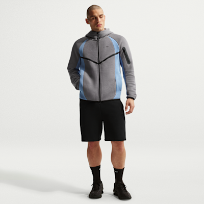 Nike Tech Renk Bloklu Tam Boy Fermuarlı Fleece Windrunner Erkek Ceketi görsel 4