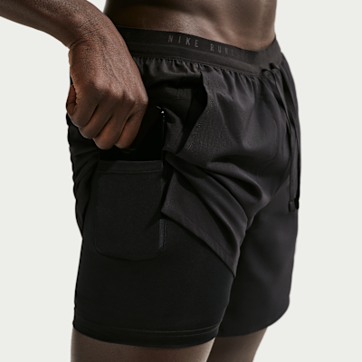 Nike Stride Dri-FIT 18 cm 2'si 1 Arada Erkek Koşu Şortu görsel 6