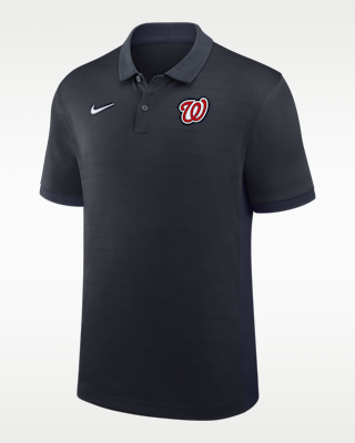 Мужские  Washington Nationals Authentic Collection Striped Victory Nike Dri-FIT MLB Polo