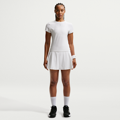 NikeCourt Advantage Dri-FIT Kısa Kollu Kadın Tenis Üstü görsel 4