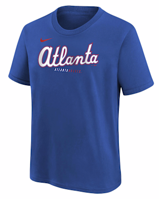 Детская футболка Atlanta Braves City Connect Wordmark Big Kids' Nike MLB