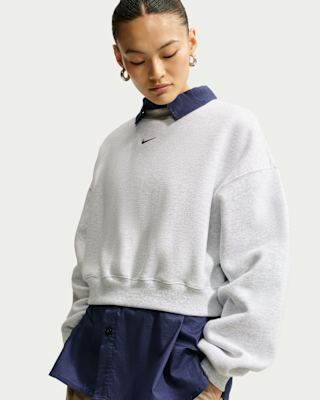 Женские  Nike Studio Fleece Medium Weight Oversized Cropped Crew
