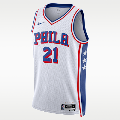 Jersey Nike Dri-FIT de la NBA Swingman para hombre Joel Embiid Philadelphia 76ers 2023/24 Association Edition