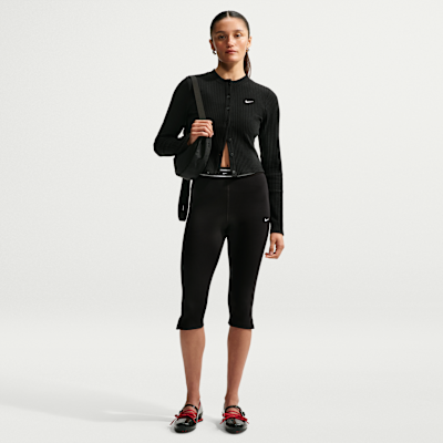 Nike Sportswear Chill Jersey Yüksek Belli Sıkı Kesimli Kadın Kapri Tayt