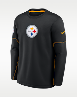 Мужская футболка Pittsburgh Steelers Sideline Coaches Nike Therma-FIT NFL Long-Sleeve