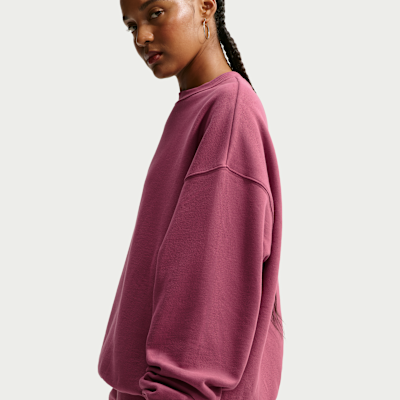 Nike Studio Fleece Orta Kalınlıkta Oversize Crew Kadın Sweatshirt'ü görsel 2