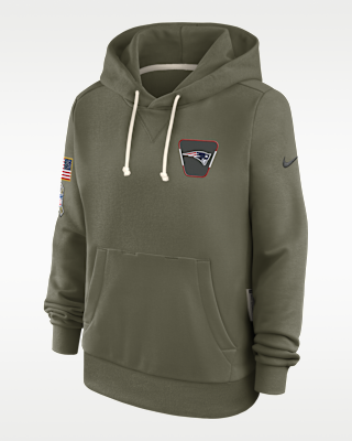 Женское худи New England Patriots Salute to Service Sideline Nike Dri-FIT NFL Pullover Hoodie