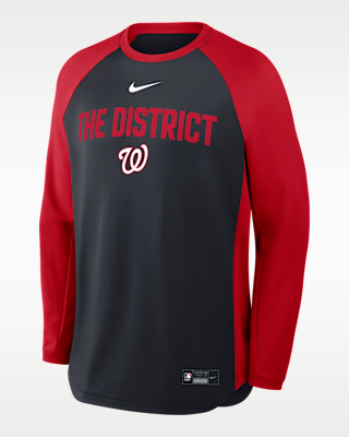 Мужские  Washington Nationals Authentic Collection Nike Dri-FIT Pullover Crew