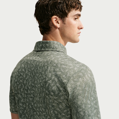 Nike Par Dri-FIT Grass Print Erkek Golf Polo Üstü görsel 2