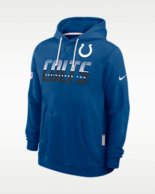 Мужское худи Indianapolis Colts Sideline Standard Issue Nike Dri-FIT NFL Pullover Hoodie