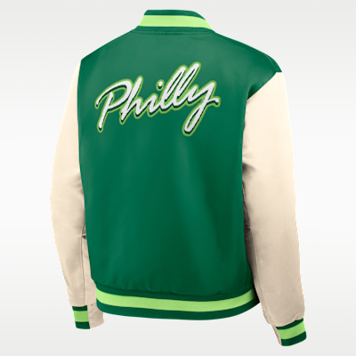 Philadelphia Eagles Rewind Legacy Men's Nike NFL Full-Snap Bomber Jacket