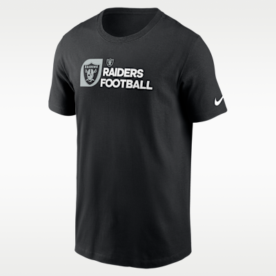 Playera Nike de la NFL para hombre Las Vegas Raiders Team Outline Essential T-Shirt