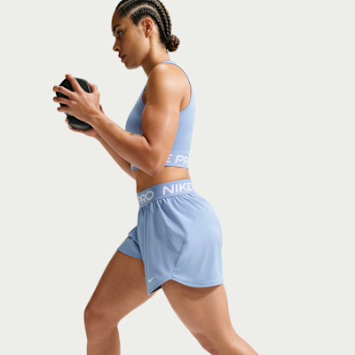 Nike Pro Dri-FIT Normal Belli Slip Astarlı 8 cm Dokuma Kadın Şortu görsel 4