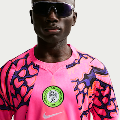 Nike Nijerya 2026 Stadyum Kaleci Nike Dri-FIT Kısa Kollu Erkek Futbol Taraftar Forması görsel 3