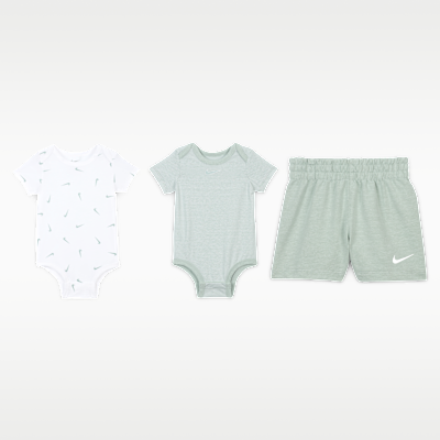Nike Essentials Baby 3-Piece Striped Swooshfetti Set