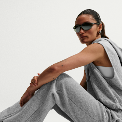 Nike Studio Fleece Orta Kalınlıkta Normal Belli Açık Paçalı Kadın Eşofman Altı görsel 4