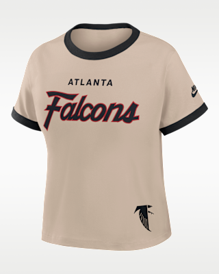 Женская футболка Atlanta Falcons Rewind Ringer Mod Nike NFL Cropped