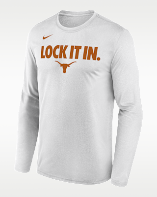 Мужская футболка Texas 2026 On-Court Bench Nike Dri-FIT College Long-Sleeve