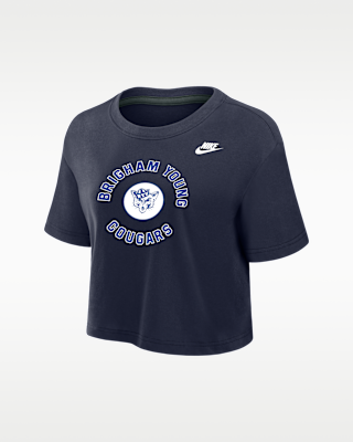 Женская футболка BYU Cougars Nike Dri-FIT Cropped