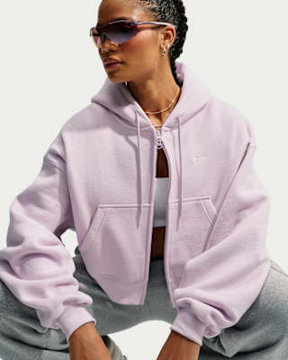 Женское худи Nike Studio Fleece Medium Weight Oversized Full-Zip Cropped Hoodie