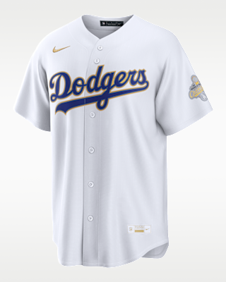 Мужские джерси Los Angeles Dodgers 2025 World Series Champion Gold Series Nike MLB Stadium Jersey
